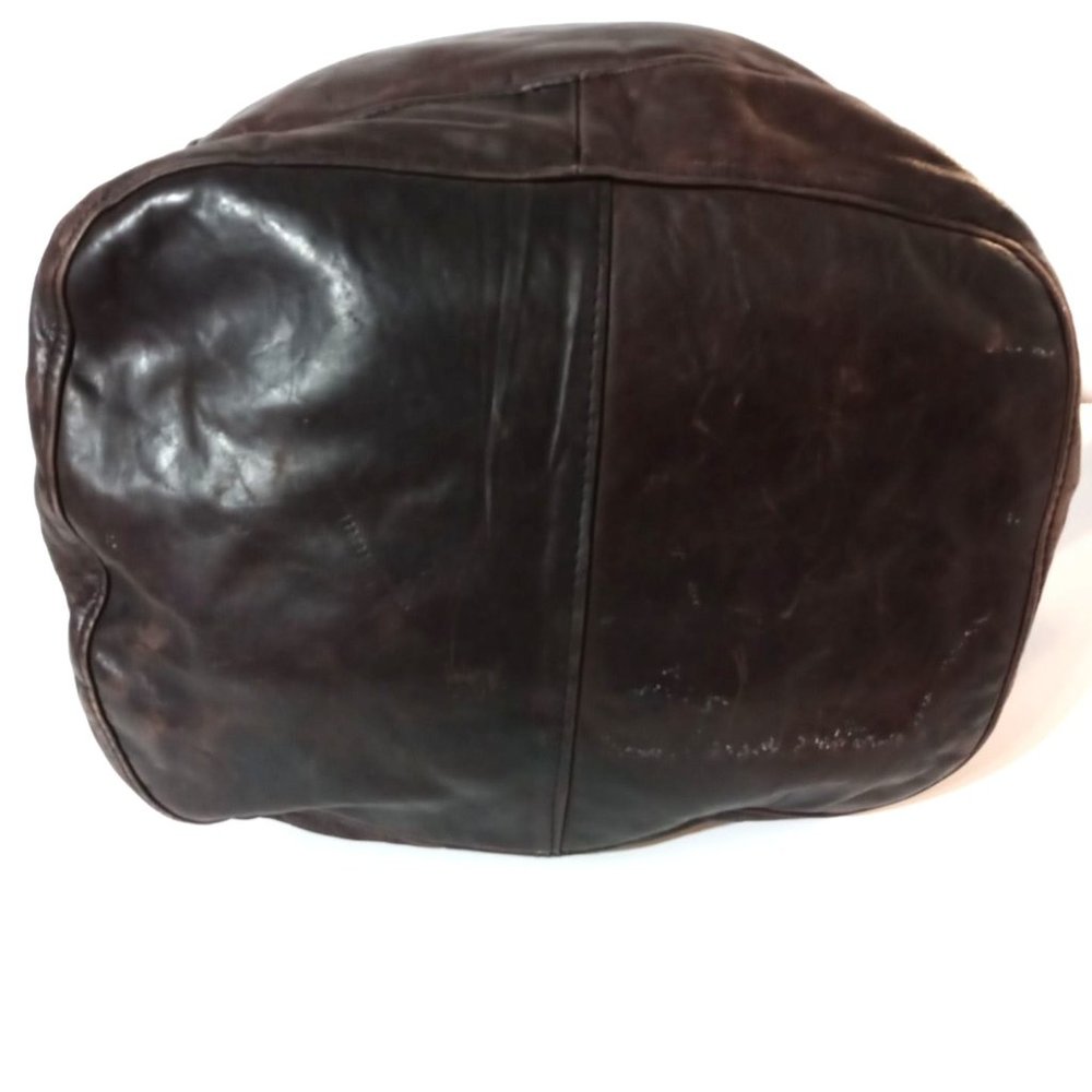 Leather Handmade Drawsting Closure Backpack - Picture 9 of 10